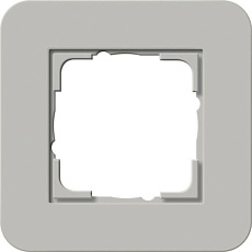 Рамка 1-постовая Gira E3 серый/белый глянцевый 0211412
