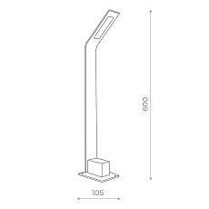 Уличный светодиодный светильник ST Luce Ansa SL094.405.01 2
