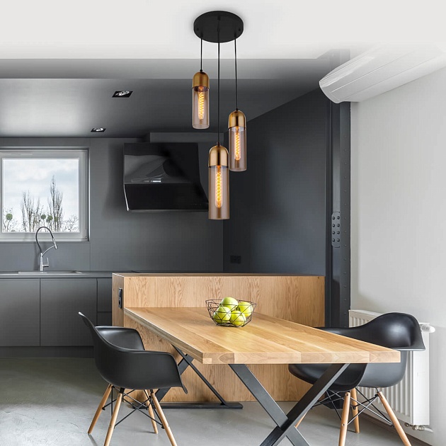 Подвесная люстра Eurosvet Airon 50180/3 янтарный Фото № 5