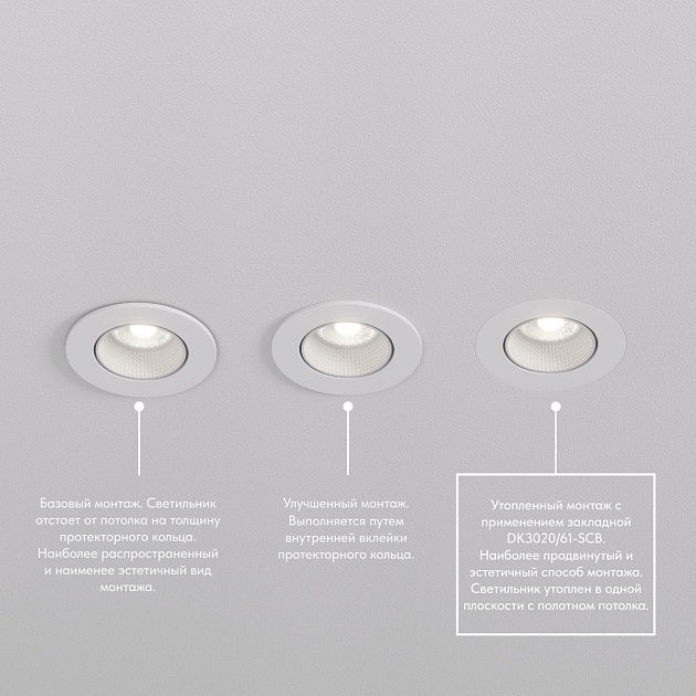 Встраиваемый светильник Denkirs Rodvig DK3061-WBR Фото № 2