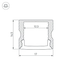 Профиль Arlight ARH-LINE-2315-2000 ANOD 036331 2