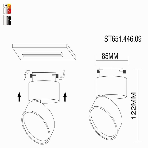 Трековый светодиодный светильник ST Luce ST651.446.09 изображение 2 Трековый светодиодный светильник ST Luce ST651.446.09 Фото № 2