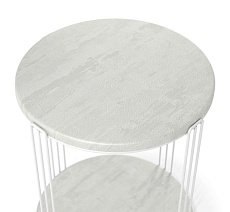 Кофейный стол Sheffilton SHT-CT33-1 белый муар/бетон лофт 2690789101 1