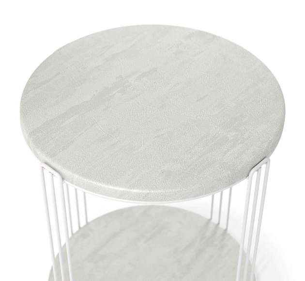 Кофейный стол Sheffilton SHT-CT33-1 белый муар/бетон лофт 2690789101 фото 2