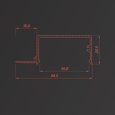 Стеновой контурный профиль Flexy с подсветкой 8607 GIPS KONTUR 01 2