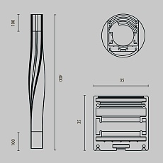 Профиль радиусный Maytoni ALM-3535R-B-TR-90°-0.4M 5