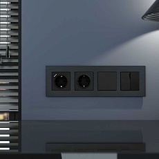 Рамка Werkel AluMax на 4 поста черный алюминий W0043508 4690389204104 2