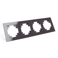 Рамка 4-постовая Stekker Катрин шоколад GFR00-7004-04 39538 3