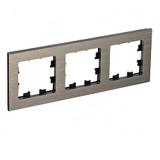 Рамка 3-постовая Systeme Electric AtlasDesign Nature Латунь ATN312203