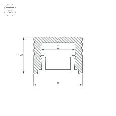 Профиль Arlight SL-Mini-8-H6-2000 Anod Black 030522 1