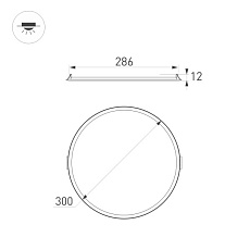 Встраиваемый светодиодный светильник Arlight DL-Edge-R300-24W Warm3000 036068 1