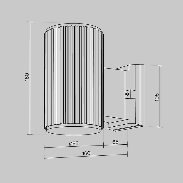 Настенный светильник Maytoni Rando O419WL-01GR фото 2