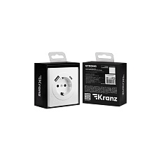 Розетка STRONG 1-ая с/з с/у з/ш 16А с USB A+C быстрой зарядки 5В/3А жемчуг KRANZ KR-78-0704-4 1