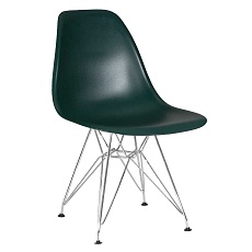 Стул обеденный DOBRIN DSR (ножки хром, цвет тёмно-зеленый (G-13)) 638APP-LMZL DSR
