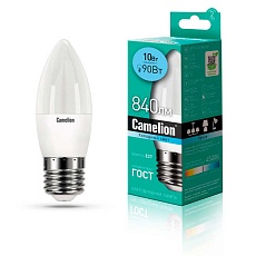 Лампа светодиодная Camelion E27 10W 4500K LED10-C35/845/E27 13562