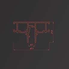 Профиль для световых линий Flexy 10716 IZI LINE 8 9005 2