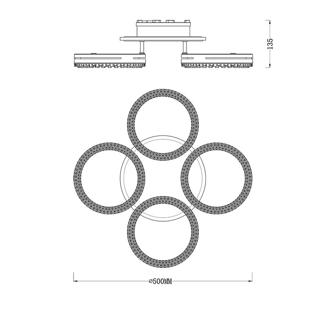 Потолочная светодиодная люстра Escada Fianit 10282/4LED Фото № 6