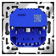 Розетка встраиваемая Voltum S70 с заземлением и защитными шторками, 16А, с USB, A+A, (черный матовый VLS040408 3