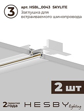 Встраиваемая однофазная трековая система Hesby Lighting Skylite №13 со светильниками HSBL_kompl_S013_VI4W4K 3