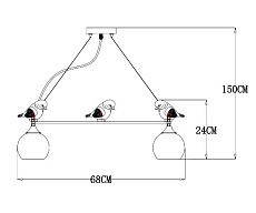 Подвесная люстра Arte Lamp Gemelli A2150SP-5WG 1