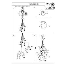 Подвесная люстра Evoluce Satturo SLE103143-06 1