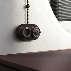 Розетка Werkel с заземлением Retro коричневая W5671014 4690389166815 1