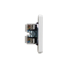 Розетка ROUND компьютерная двойная RJ45+RJ45 кат6 с/у перламутр KRANZ KR-78-0725-1 4