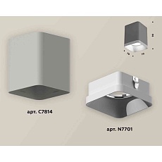 Комплект накладного светильника Ambrella light Techno Spot XS7814001 SGR/SWH серый песок/белый песок (C7814, N7701) 1