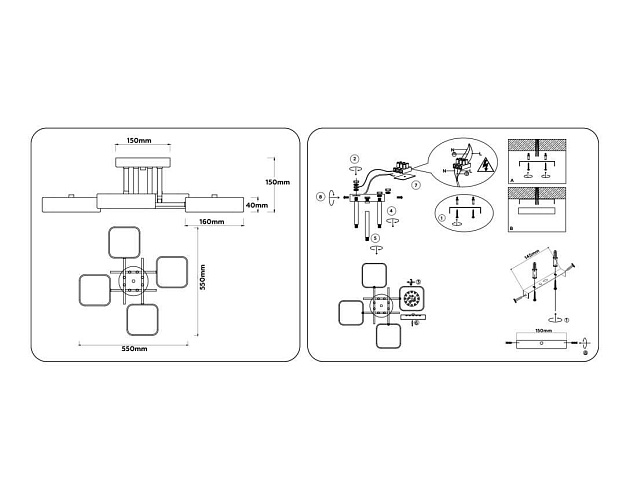 Люстра на штанге Ambrella light COMFORT FL516341 Фото № 6