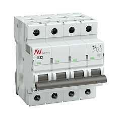 Выключатель автоматический AV-6 4P 32A (B) 6kA EKF AVERES mcb6-4-32B-av