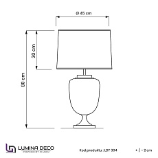 Настольная лампа Lumina Deco Olimpia LDT 304 CHR+WT 1