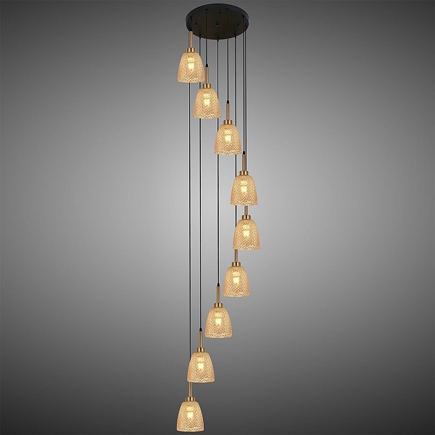 Подвесная люстра Reluce 09011-0.9-09 Amber изображение 3 Подвесная люстра Reluce 09011-0.9-09 Amber Фото № 3