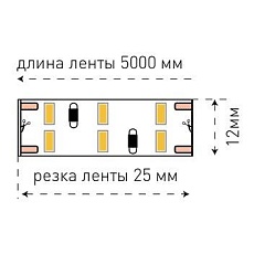 Светодиодная лента SWG 24W/m 240LED/m 3014SMD теплый белый 5M 001699 2