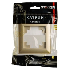 Рамка 1-постовая Stekker Катрин золото PFR00-7001-08 49606 1