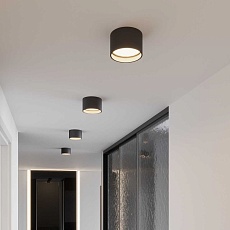 Потолочный светодиодный светильник Elektrostandard Banti 13W 3000K черный 25123/LED a063929 1