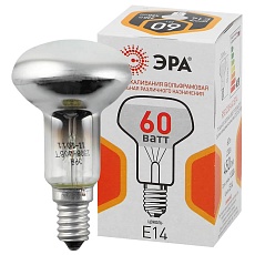 Лампа накаливания ЭРА E27 60W 2700K зеркальная R50 60-230-E14-CL Б0039141 2
