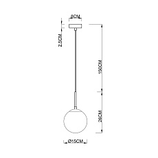 Подвесной светильник Arte Lamp Volare A1565SP-1BK 1
