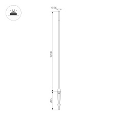 Ландшафтный светодиодный светильник Arlight KT-Canna-L1200-1W Warm3000 034164 1