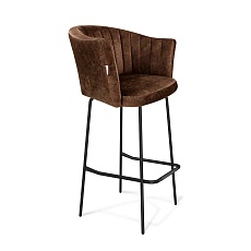 Барный стул Sheffilton SHT-ST42-1/S29 кофейный трюфель/черный муар 1568794601