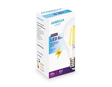 Лампа светодиодная филаментная Ambrella light E27 6W 4200K прозрачная 205029 1