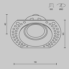 Встраиваемый светильник Maytoni Technical Dot DL042-01-RD-B 4