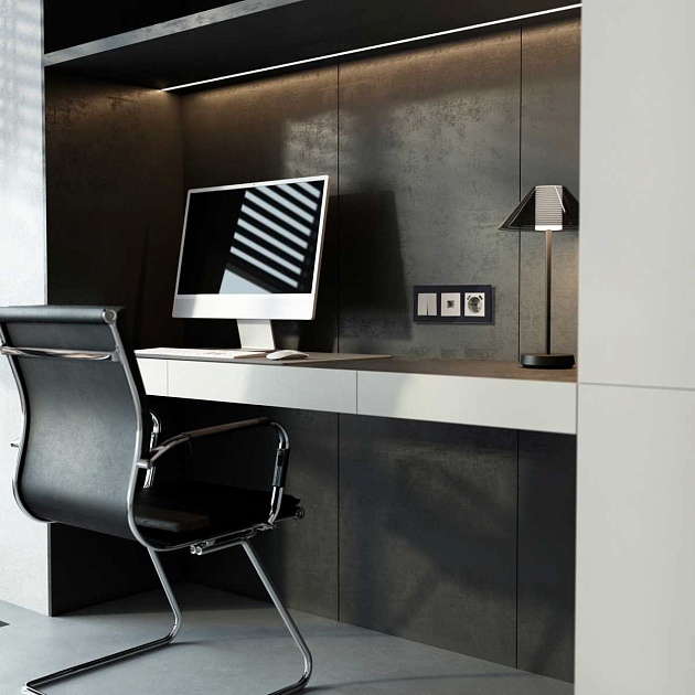 Перекрестный выключатель двухклавишный (дымчатый) W1223004/ a069460 Фото № 8