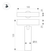 Трековый светодиодный светильник Arlight Mag-Spot-25-R90-9W Day4000 035000(1) 1