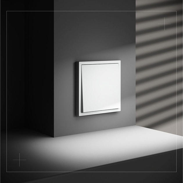 Проходной переключатель встраиваемый Voltum S70 одноклавишный 10А, (белый матовый) VLS010302 Фото № 5