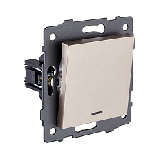 Выключатель 1-клавишный 10А/250В с LED подсветкой, золотой Kollinger REA-S-002GD для Aspekt, Eleganz, Reflex 1