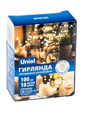 Светодиодная гирлянда Uniel Роса белый ULD-S1000-100/SCB/3AA White IP20 Dew UL-00007186 3