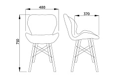 Кухонный стул AksHome Colin черный, экокожа 63127 1