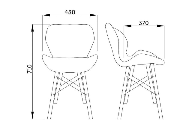 Кухонный стул AksHome Colin черный, экокожа 63127 Фото № 2
