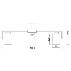 Потолочная люстра Escada Style 1142/7P Silver 1