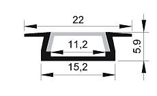 Профиль встраиваемый Jazzway PAL 2206 1009616 1
